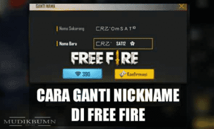 cara mengganti nickname free fire
